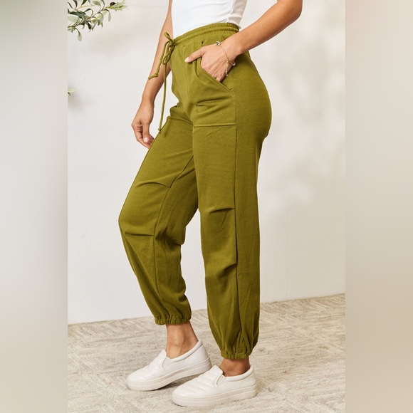 NEW Culture Code PLUS + REG Size Moss Green Cargo Pocket Jogger Sweatpants - Picture 3 of 8